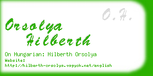 orsolya hilberth business card